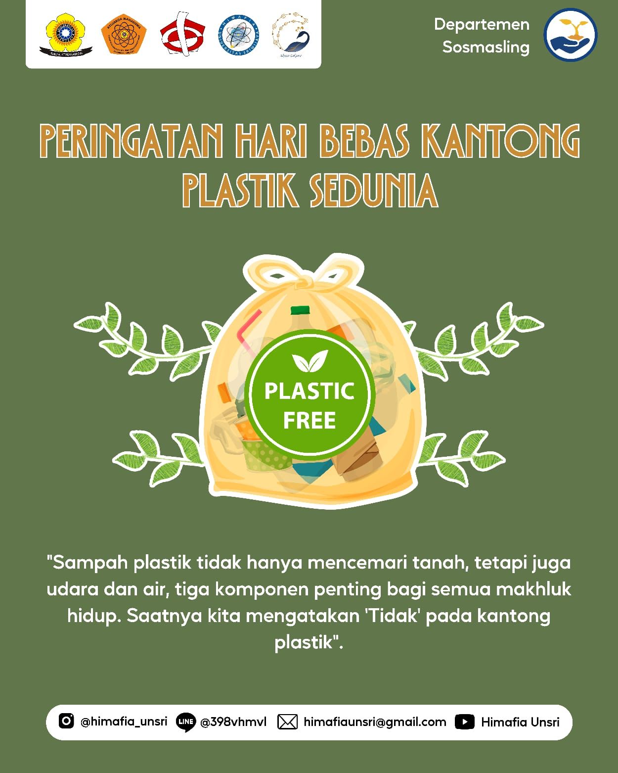 [PHSL #06 : Peringatan Hari Bebas Kantong Plastik Sedunia] 